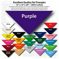 14"x14"x20" Blank Purple Solid Imported 100% Cotton Pet Bandanna